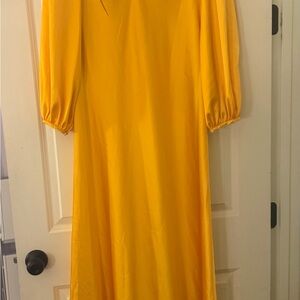 Mac Duggal Radiant Yellow Long Sleeve Dress